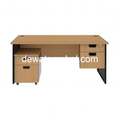 Meja Kantor Ukuran 160 - EXPO MP 160 + MP H02 + MP M02 / Beech 